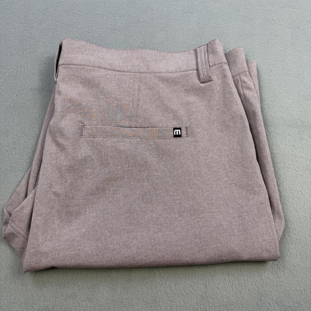 Travis Mathew Shorts Mens 38 Check Chino Golf Performance Stretch Casual